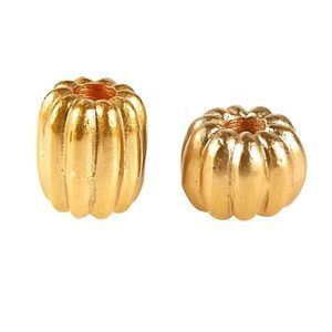 Gold Pumpkin Taper Candle Holders Set of 2